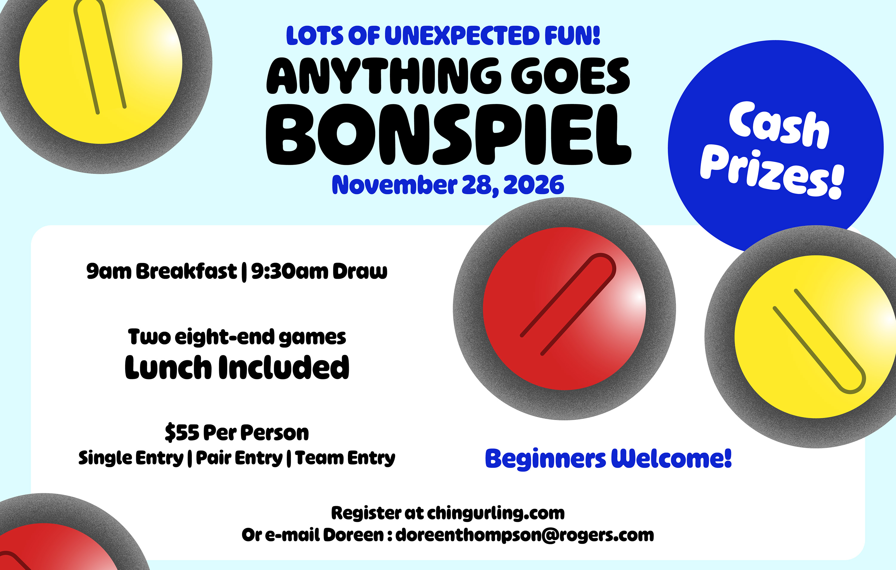 Anything Goes Curling Event Poster